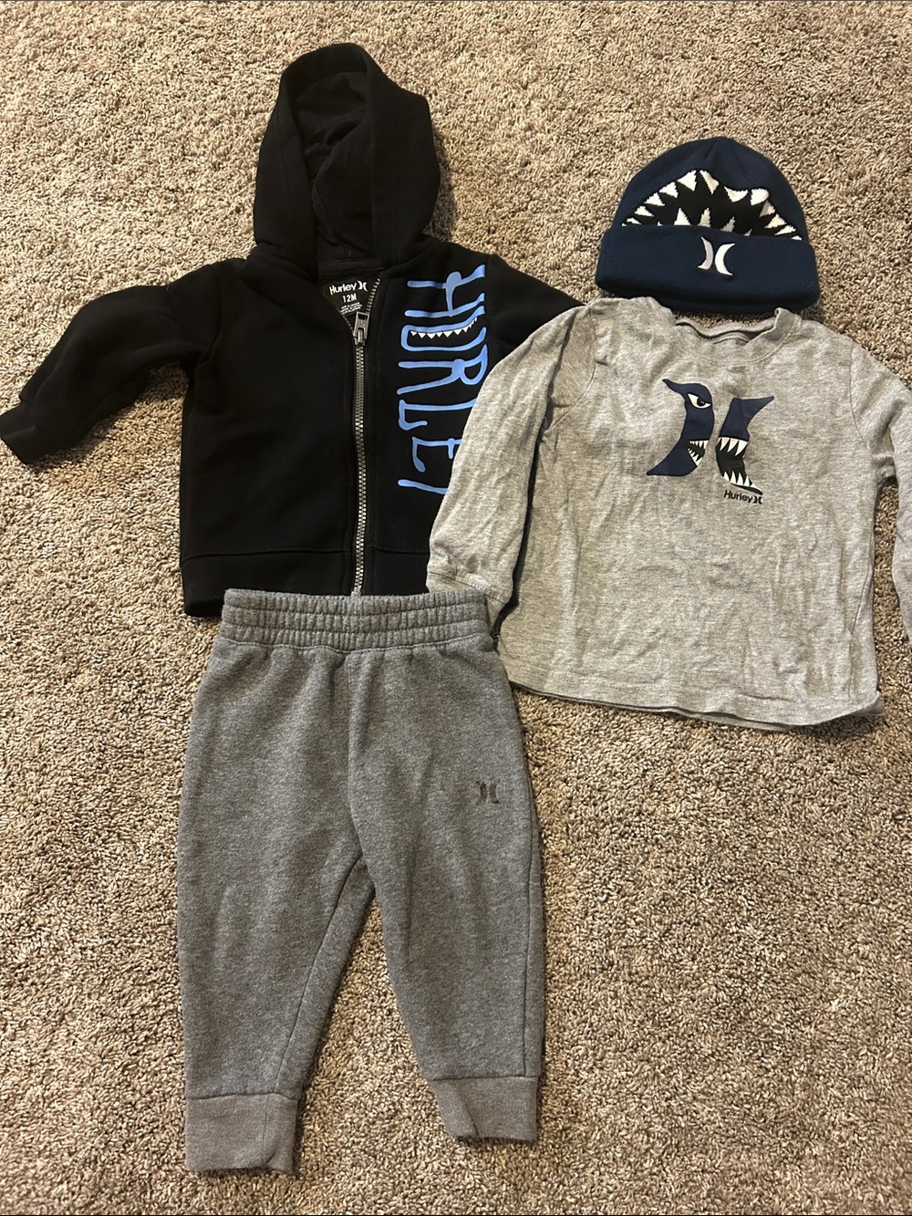 Hurley Kids Gray Sweatpants - Classic Jogger Style